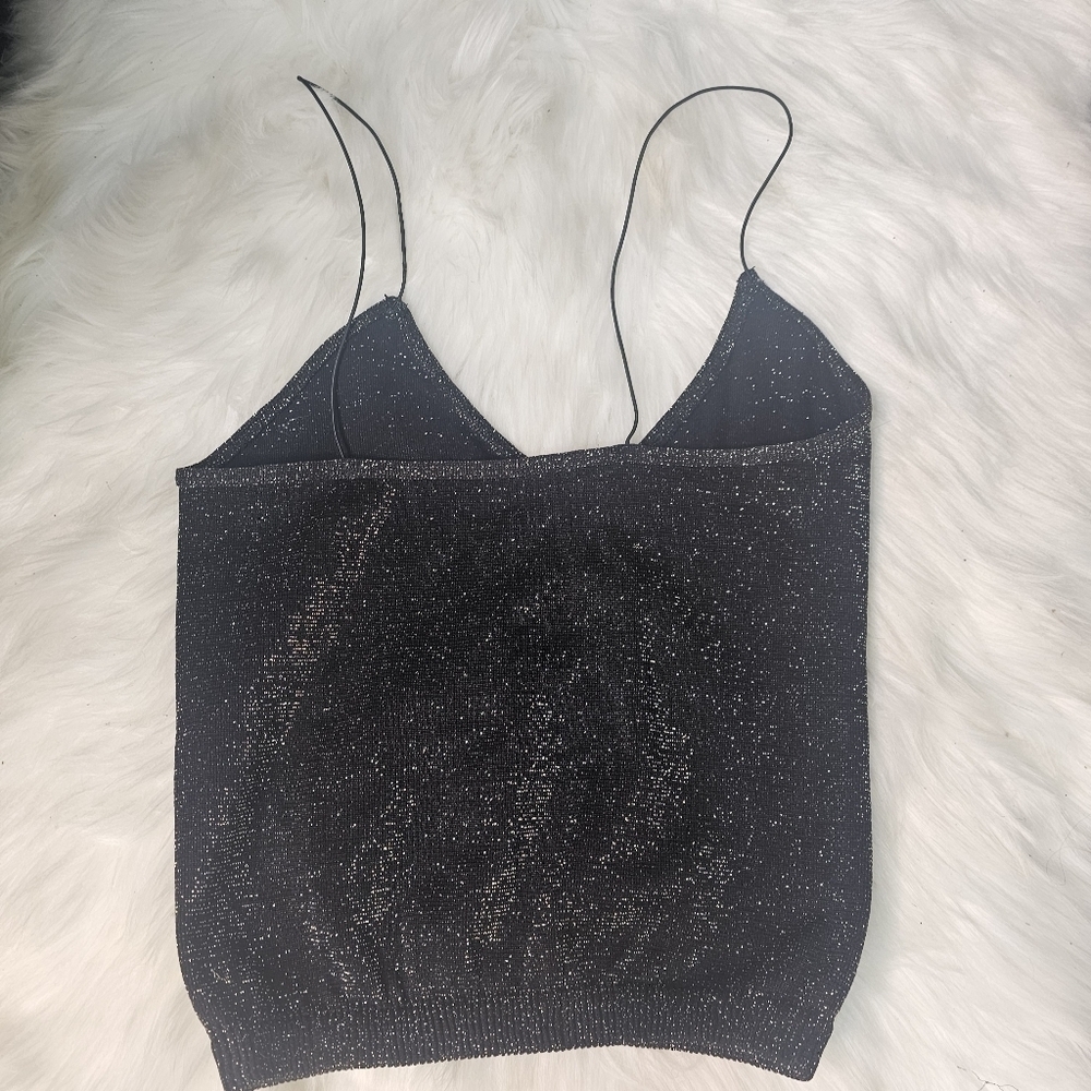 Free People Lurex Skinny Strap Seamless Brami Black Size XS/S - Picture 7 of 12